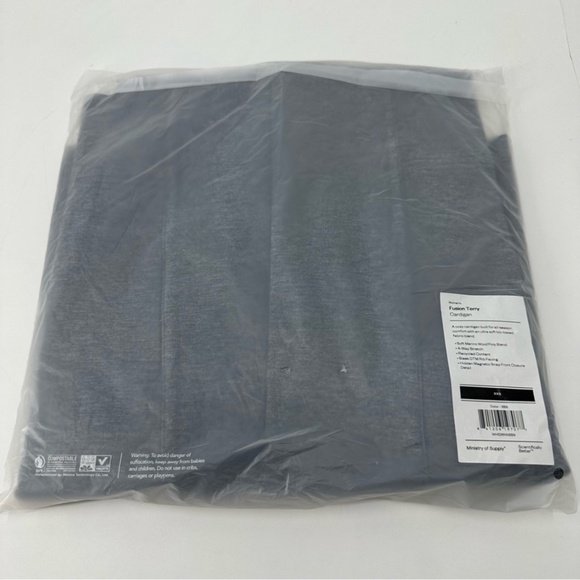 Ministry of Supply | Fusion Classic Grey Heather Terry Cardigan | XXS New - Picture 5 of 14